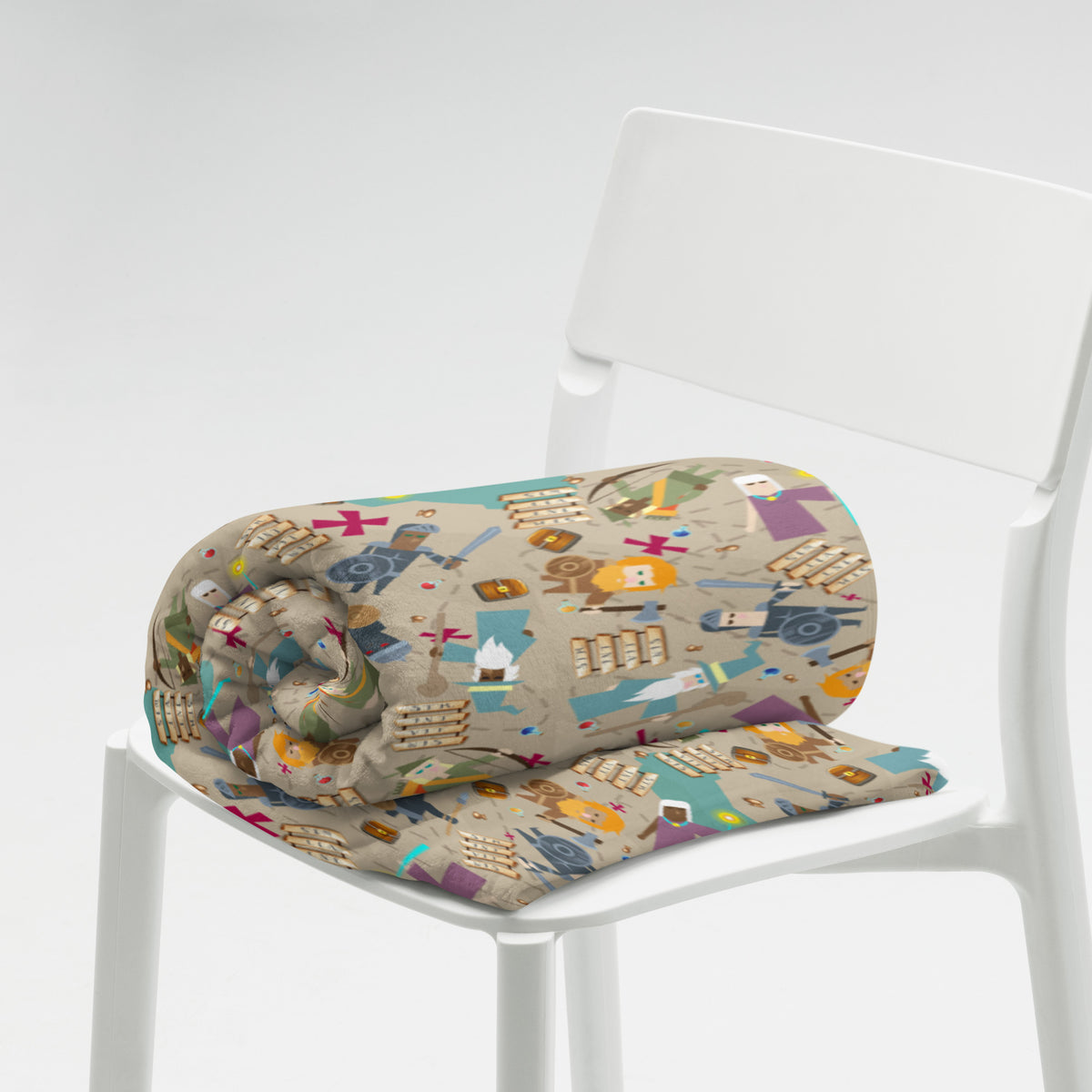 Treasure Chests & Potions Throw Blanket