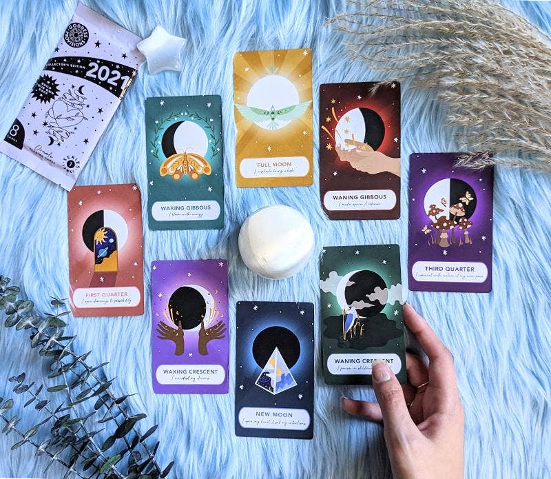 Moon Phases Oracle Tarot Trading Cards - Collectible Cards