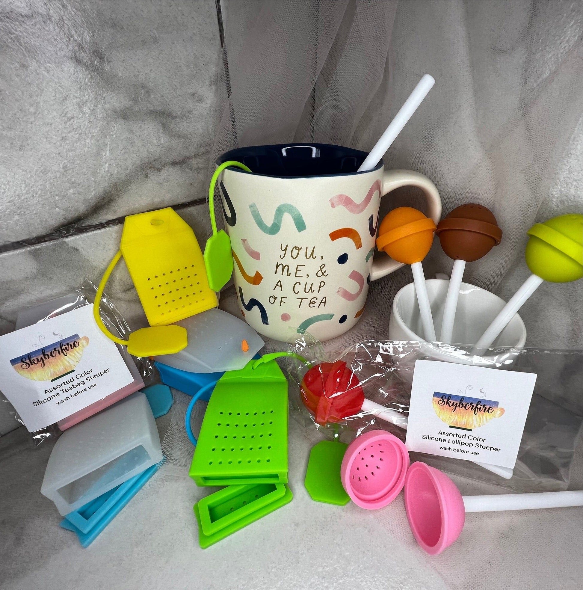 Silicone Tea Steeper Teabag shape - Falling Leaf Tea